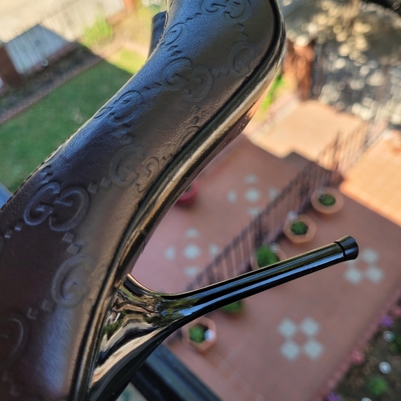 🔹️ Gucci 🔹️peep toes heels size 37/ 7 US ✨️🤎 - Picture 4 of 13